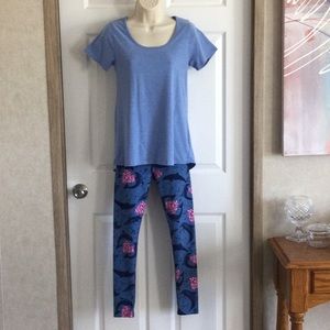 LuLaRoe Top & Leggings Set